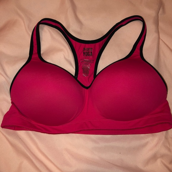 pink yoga bra